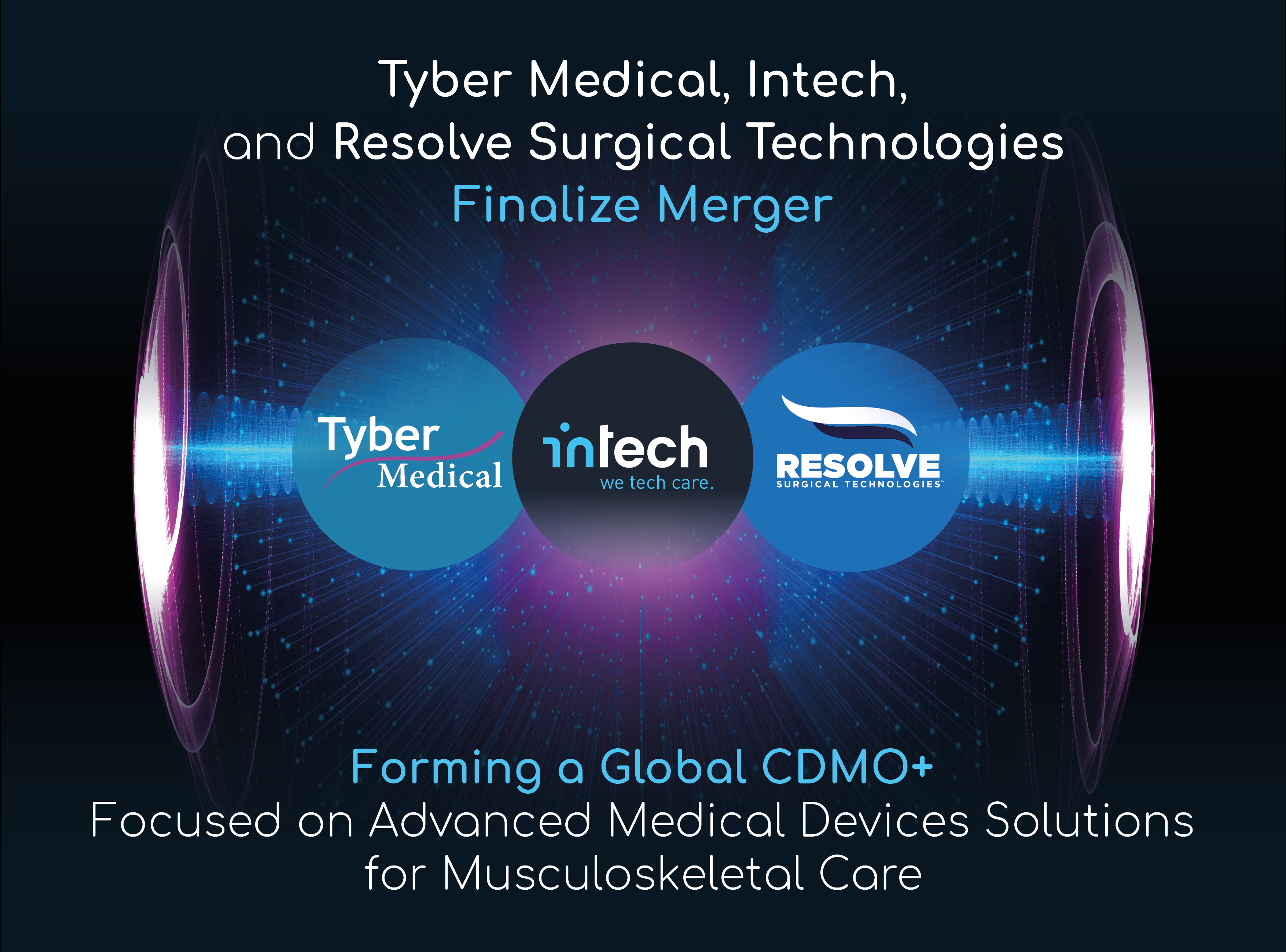 Tyber, Intech & Resolve Finalize Merger to Form Global CDMO+ for Musculoskeletal Device Solutions